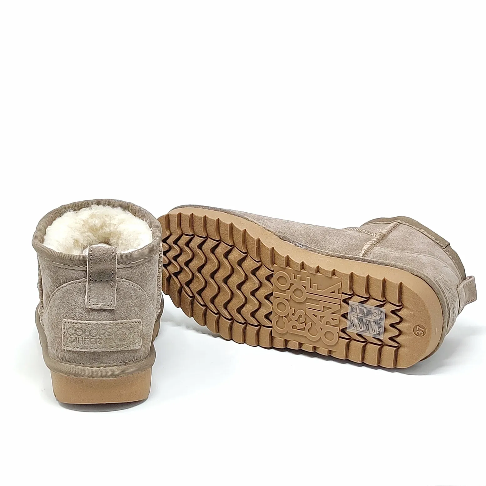 winter boots mini cut suede with wool blend lining code 4